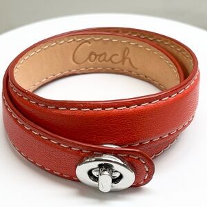 Coach Double Wrap Leather Bracelet EUC